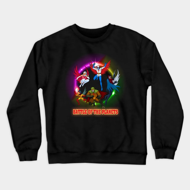 Battle Of The Planets Crewneck Sweatshirt by Leopards